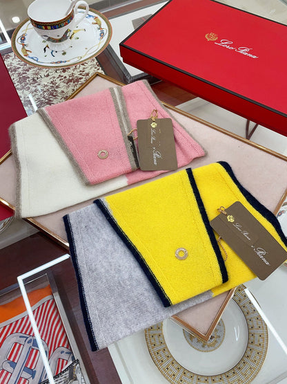 LP Yodo Scarf 150 CM In Grey Mix Yellow Cashmere  130489