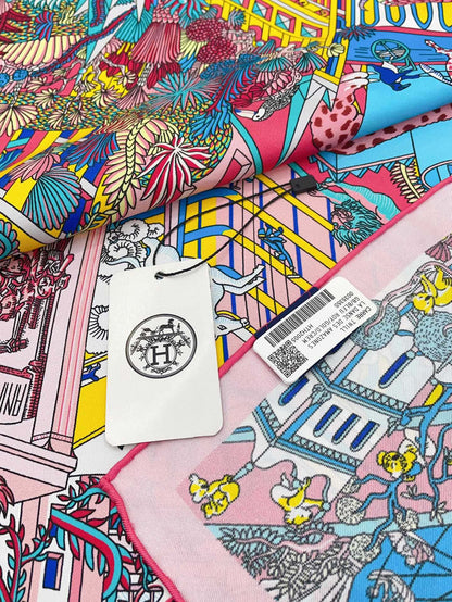 Animapolis Scarf 90 CM In Colorful Silk Twill 220185