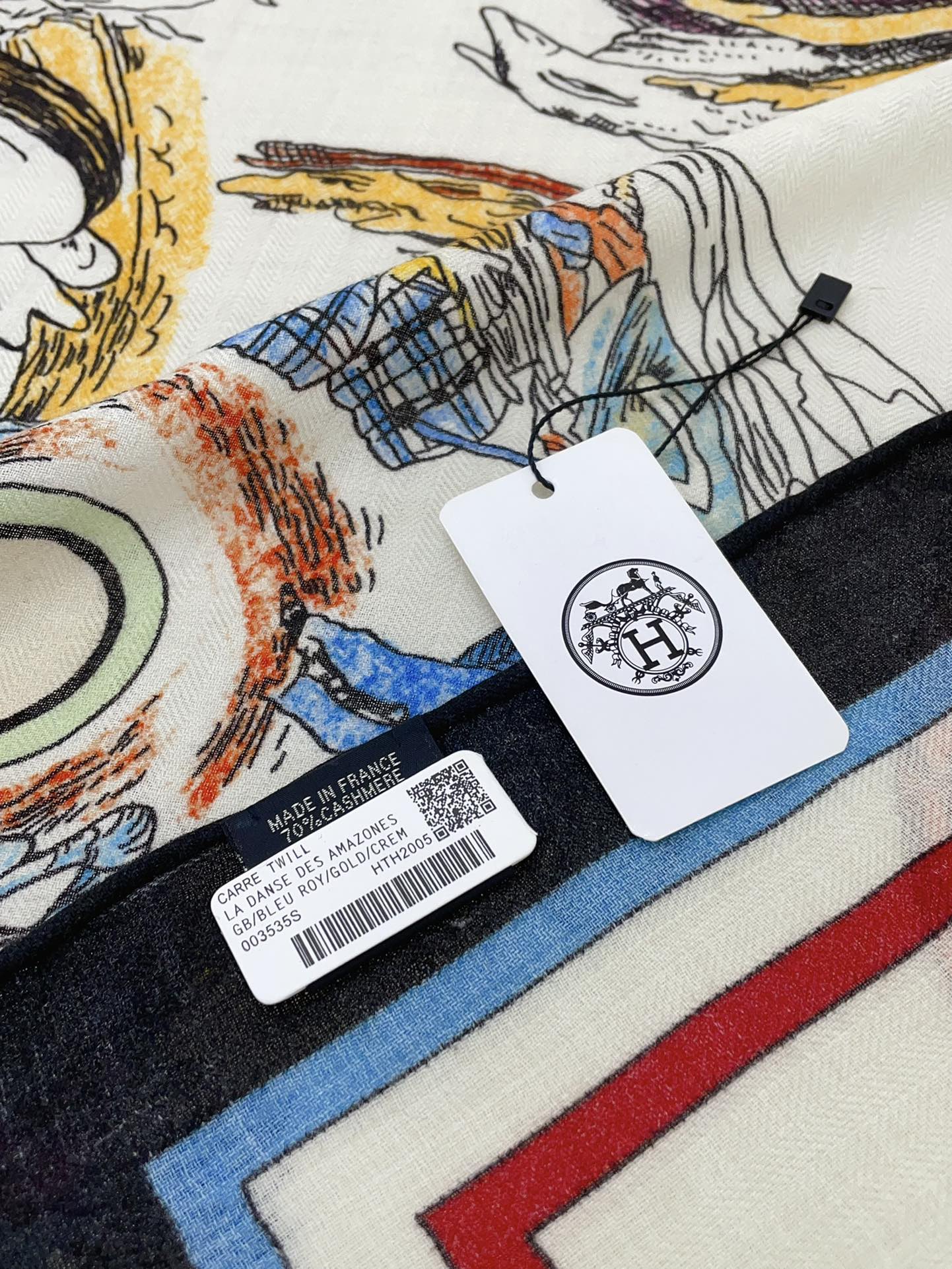 Les Anamorphoses Scarf 140 CM In White Cashmere And Silk 269265