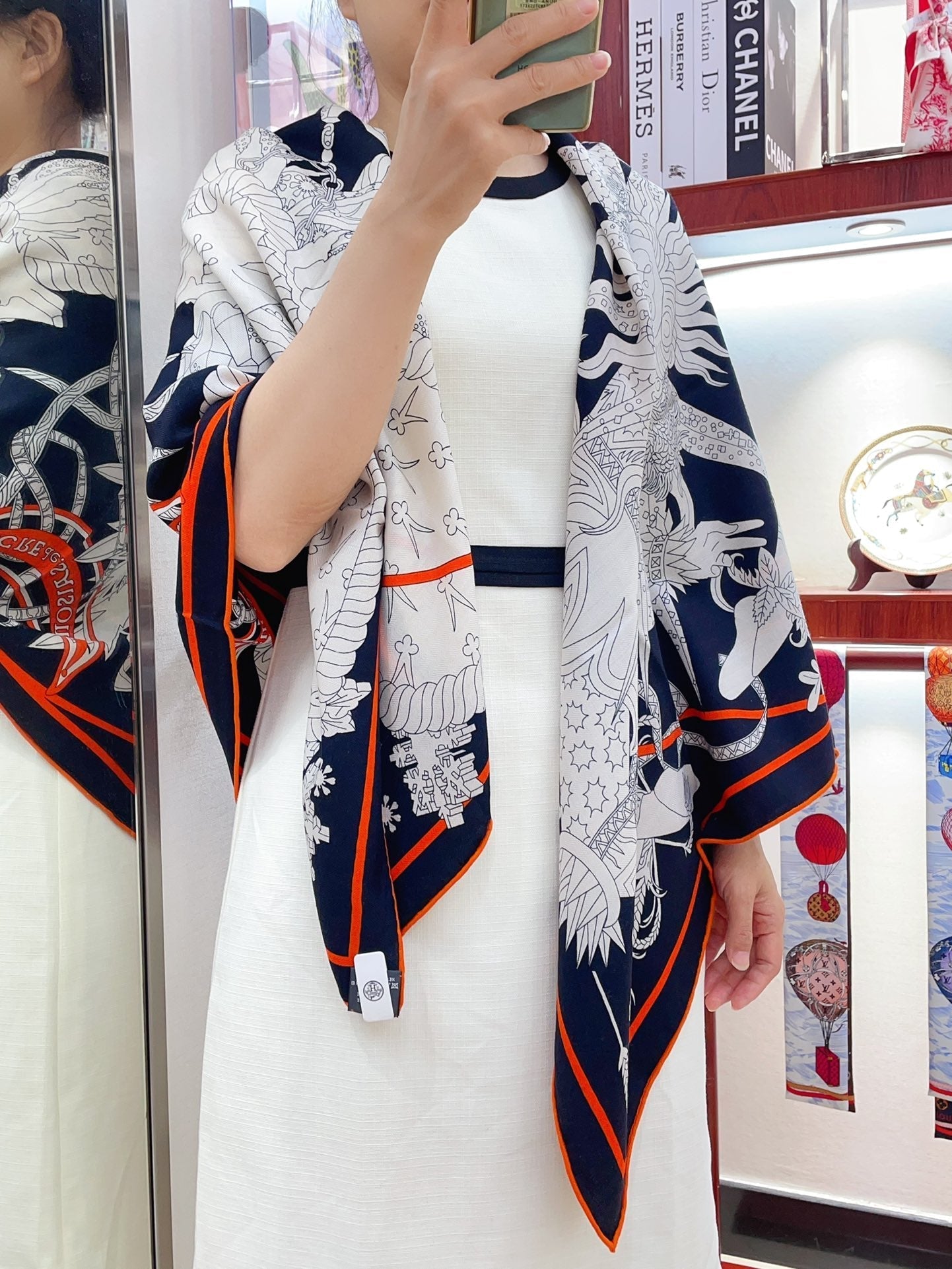 Le Sacre Des Saisons Scarf 140 CM In Colorful Cashmere And Silk 300430