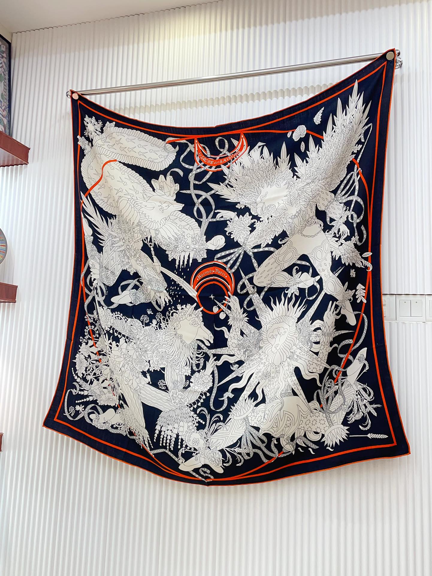 Le Sacre Des Saisons Scarf 140 CM In Colorful Cashmere And Silk 300430