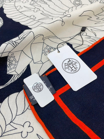 Le Sacre Des Saisons Scarf 140 CM In Colorful Cashmere And Silk 300430
