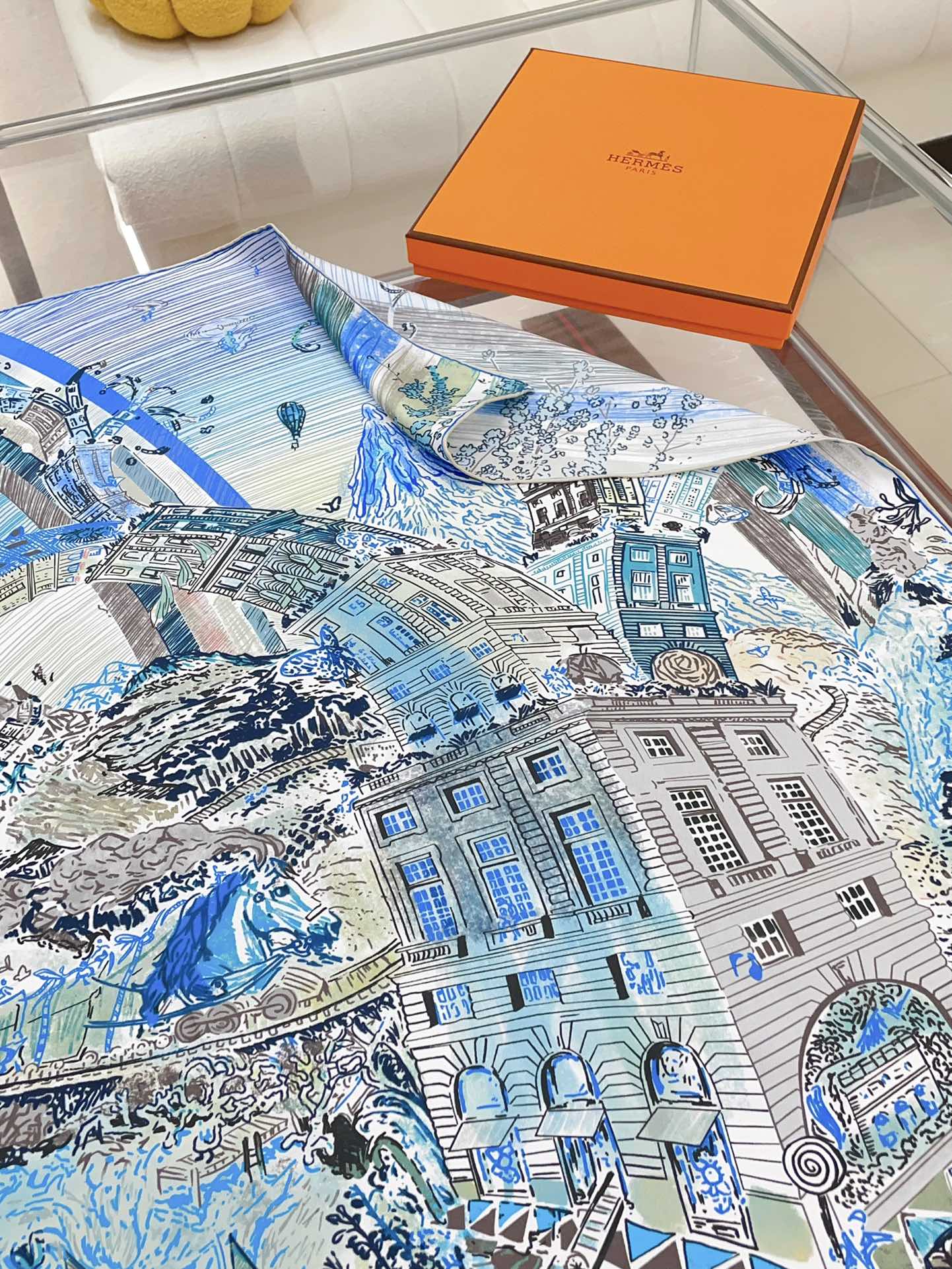 Les Folies Du Faubourg Scarf 90 CM In Colorful Silk Twill 304377