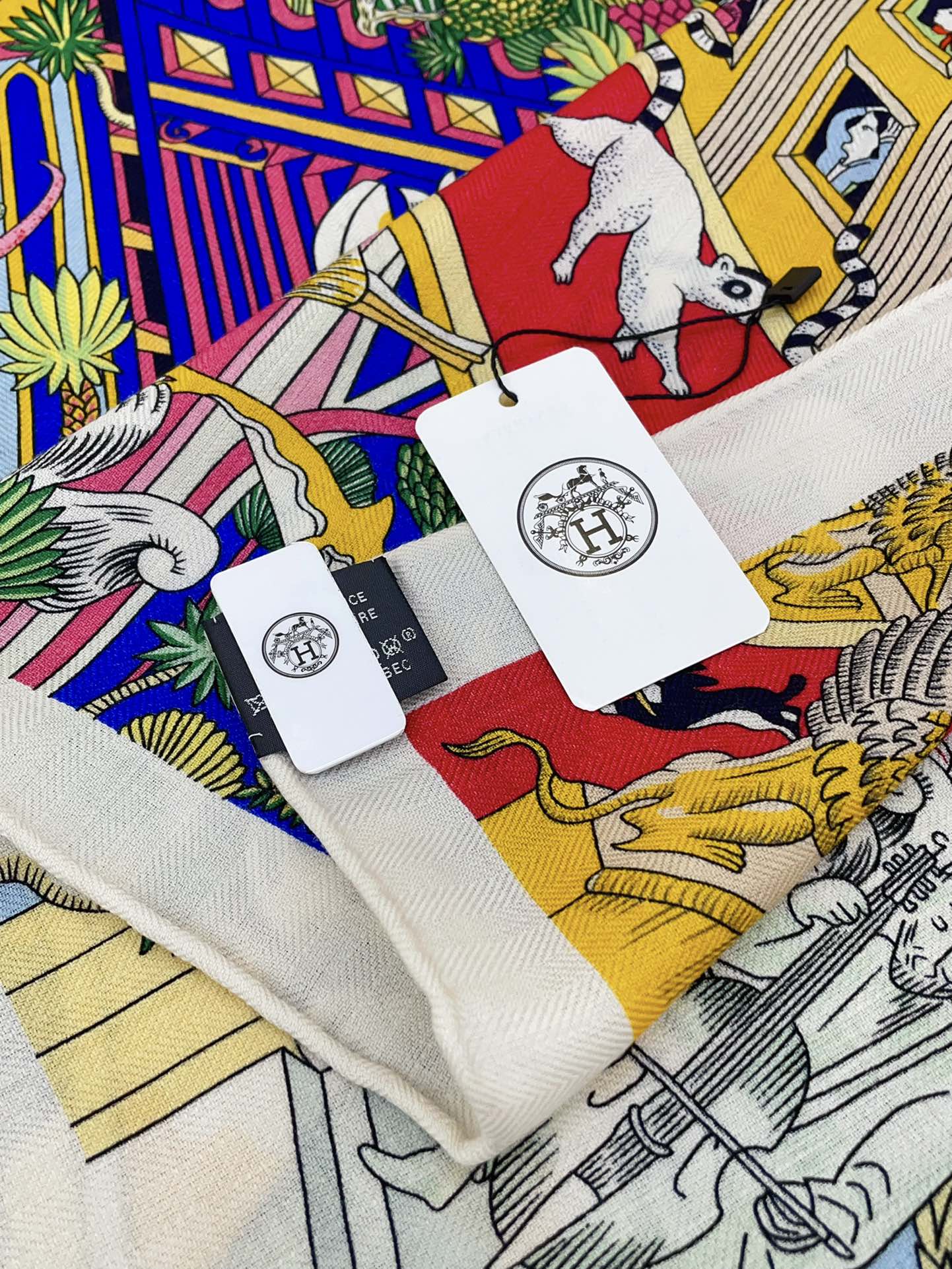 Animapolis Scarf 140 CM In Colorful Cashmere And Silk 306570