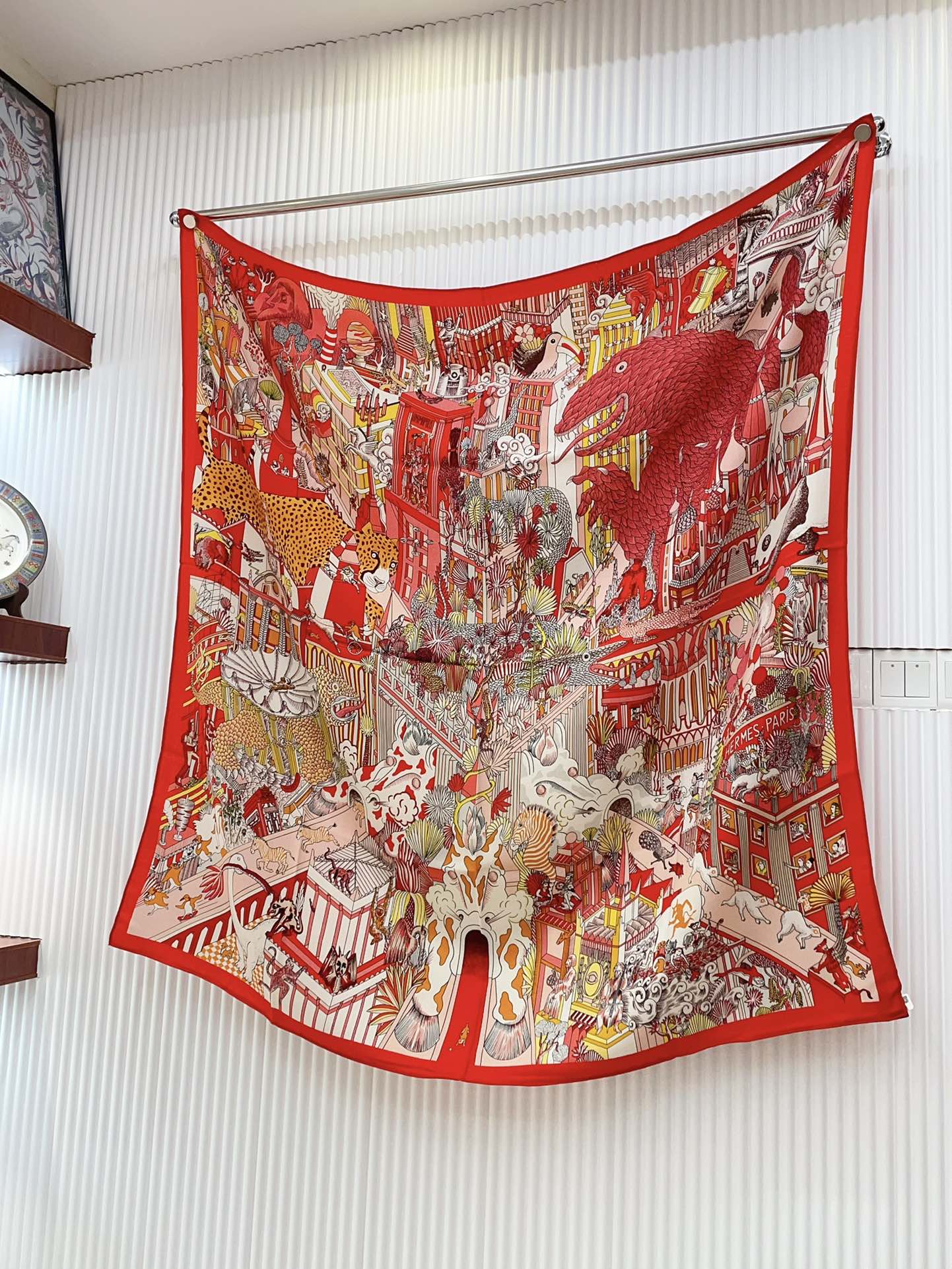 Animapolis Scarf 140 CM In Colorful Cashmere And Silk 306573