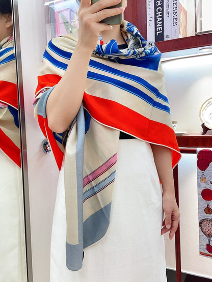 Brides De Gala Forever Scarf 140 CM In Colorful Cashmere And Silk 337143