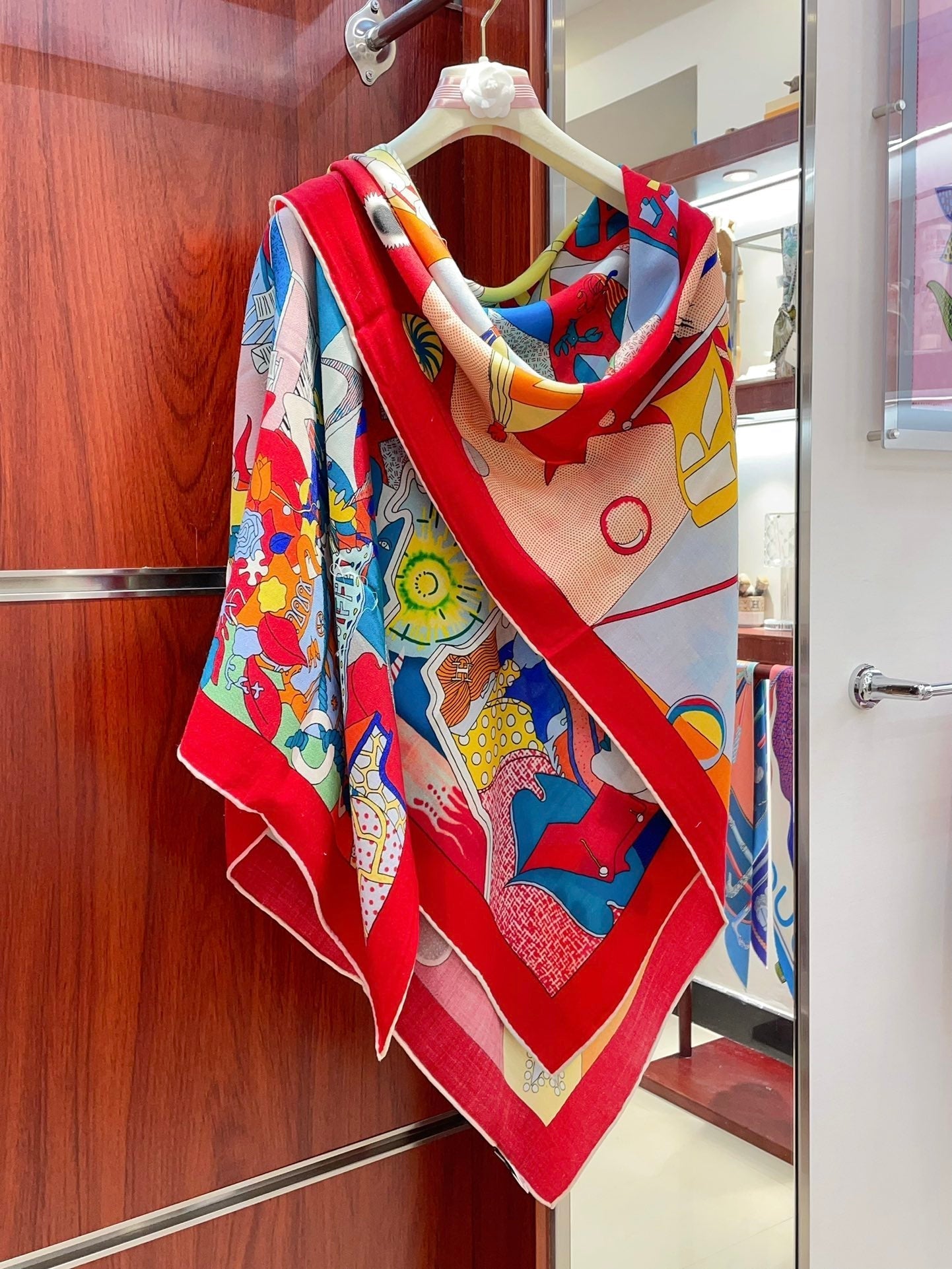 CA DECOIFFE ! SCARF 140 CM IN COLORFUL SILK