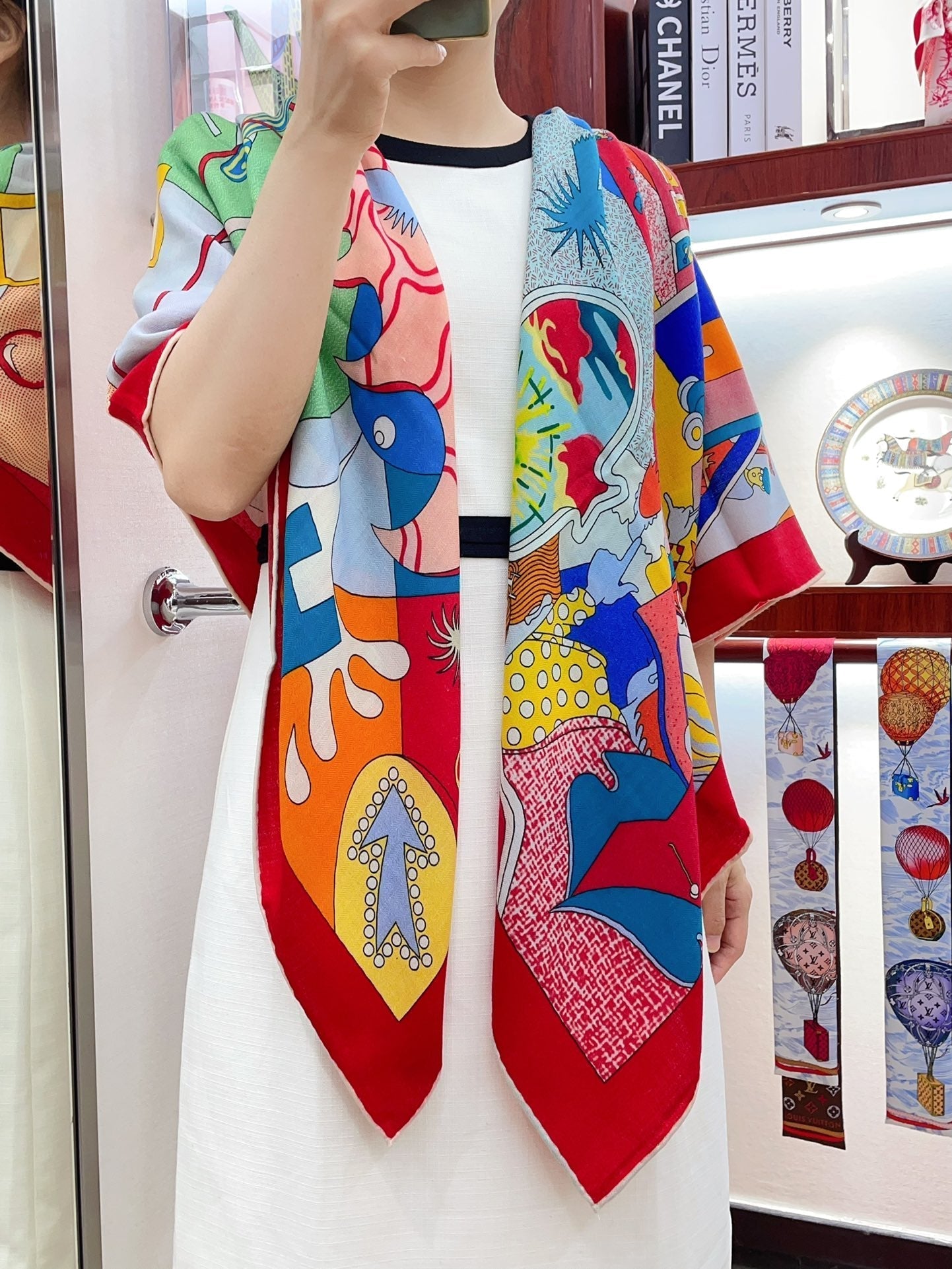 CA DECOIFFE ! SCARF 140 CM IN COLORFUL SILK