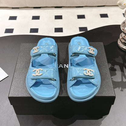 CC 25 Dad Sandal Mule Sky Blue Patent Leather 237583