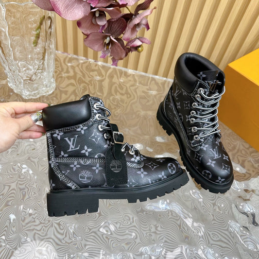 LV x Timberland 6-In High End Ankle Boot Black Monogram Calfskin
