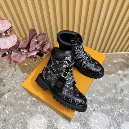 LV x Timberland 6-In High End Ankle Boot Black Monogram Calfskin
