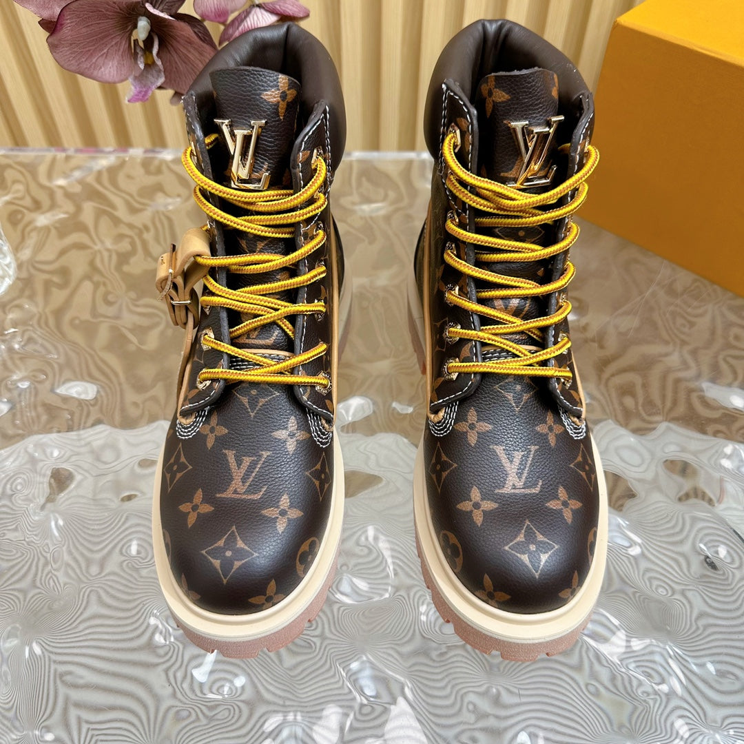 LV x Timberland 6-In High End Ankle Boot Dark Brown Monogram Calfskin