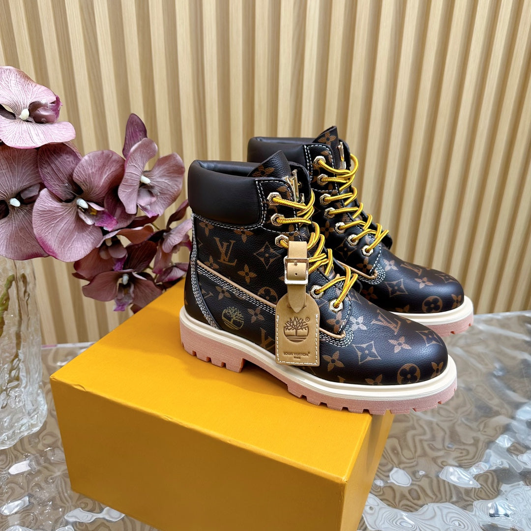 LV x Timberland 6-In High End Ankle Boot Dark Brown Monogram Calfskin