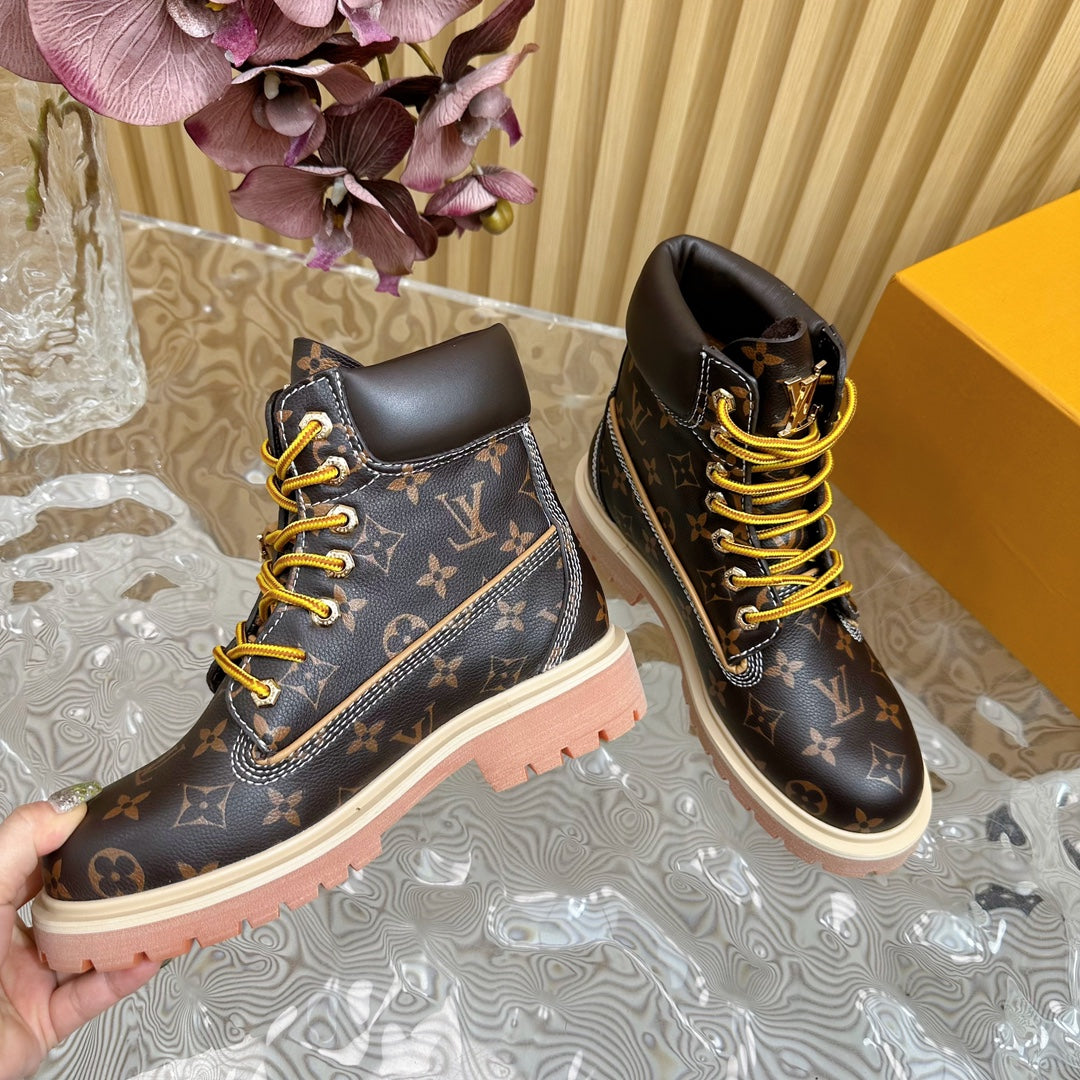 LV x Timberland 6-In High End Ankle Boot Dark Brown Monogram Calfskin