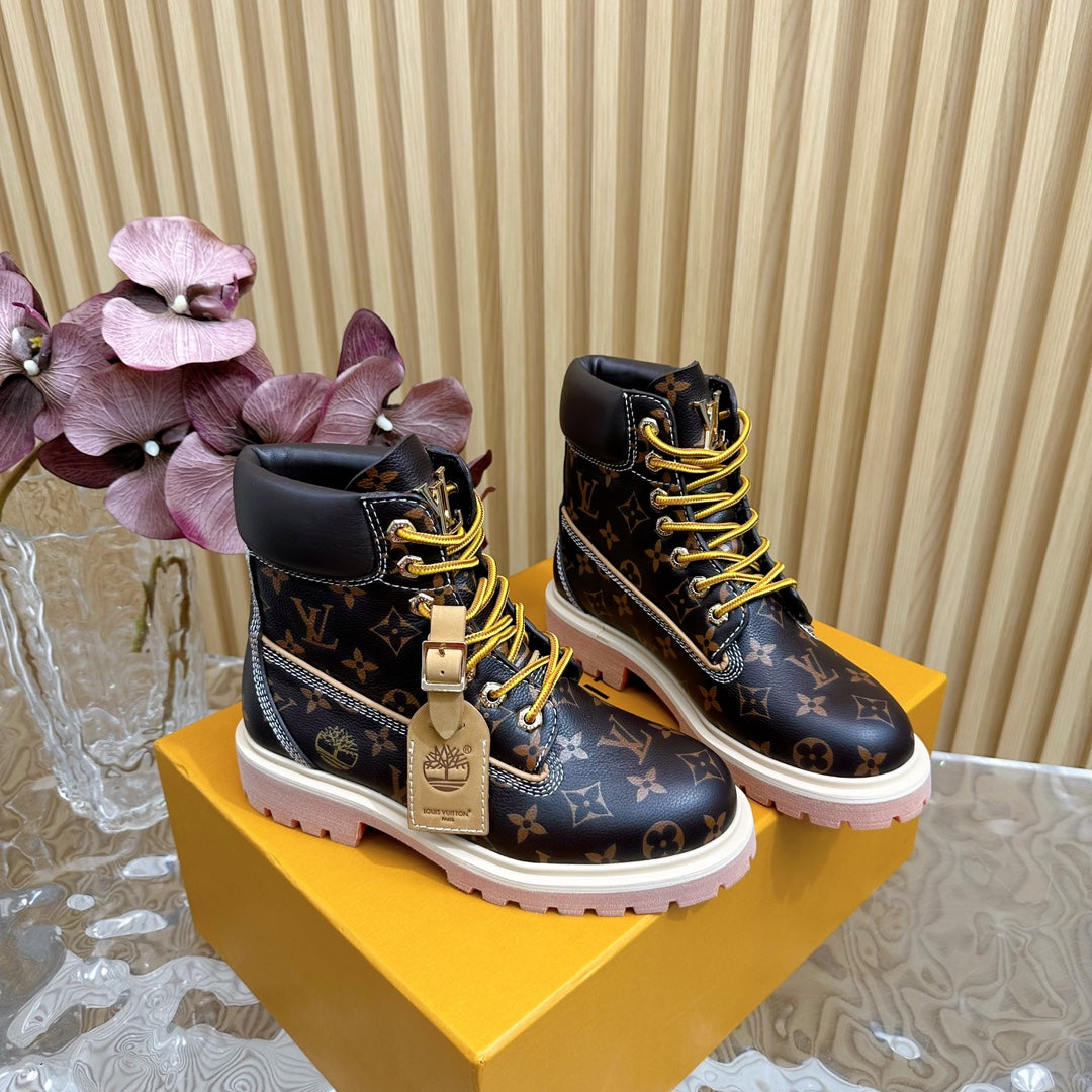 LV x Timberland 6-In High End Ankle Boot Dark Brown Monogram Calfskin