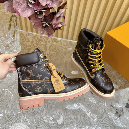 LV x Timberland 6-In High End Ankle Boot Dark Brown Monogram Calfskin