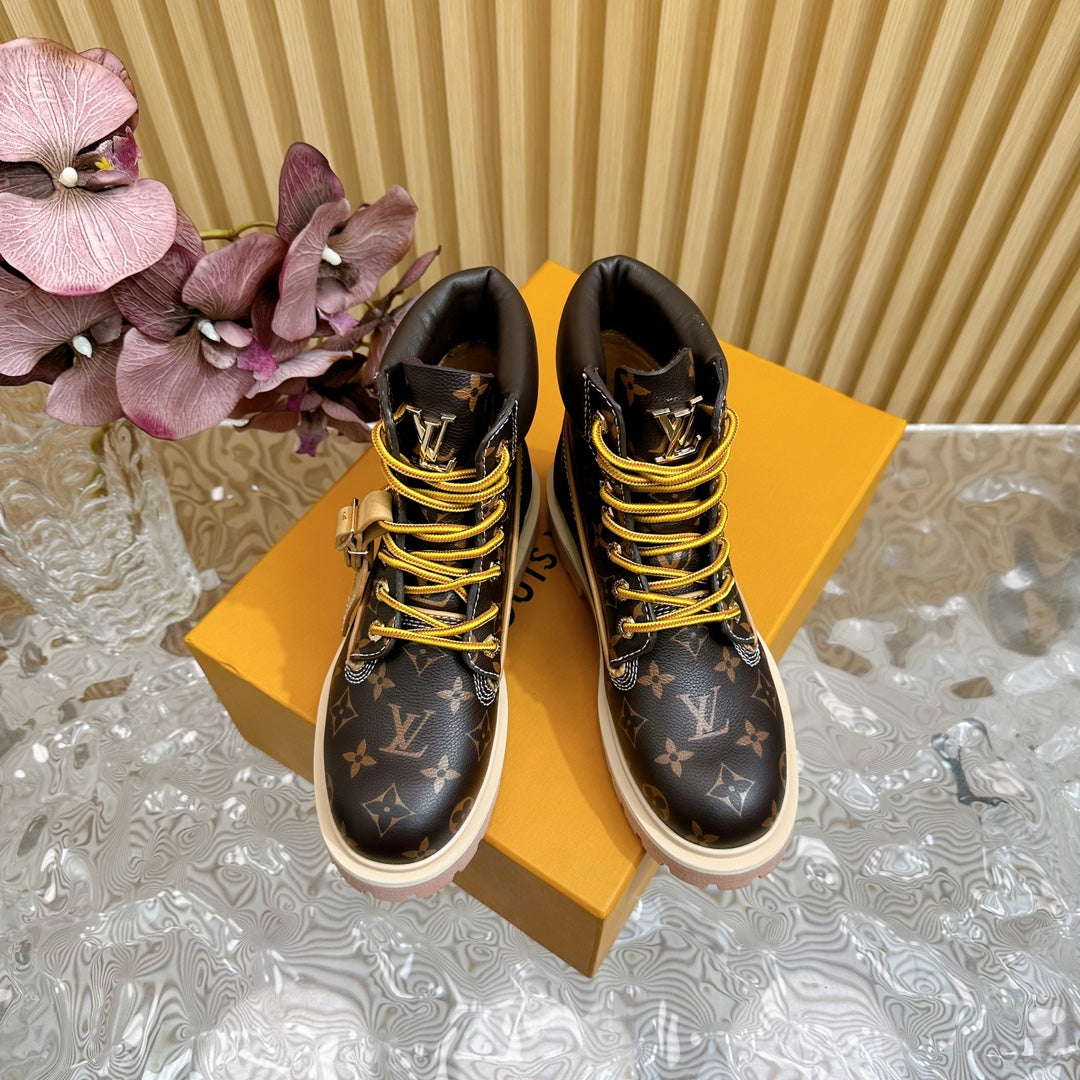 LV x Timberland 6-In High End Ankle Boot Dark Brown Monogram Calfskin