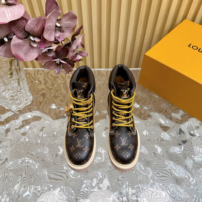 LV x Timberland 6-In High End Ankle Boot Dark Brown Monogram Calfskin