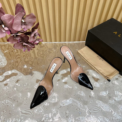 Alaila Mule 100mm In Black Lambskin  957217