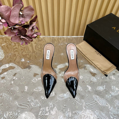Alaila Mule 100mm In Black Lambskin  957217