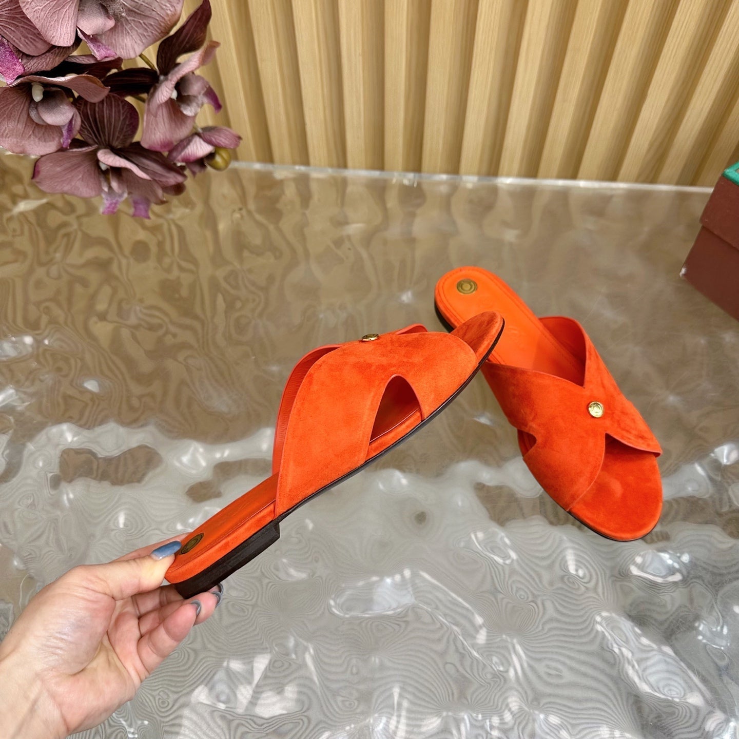 LP Vera Sandal Orange Sheepskin 307964