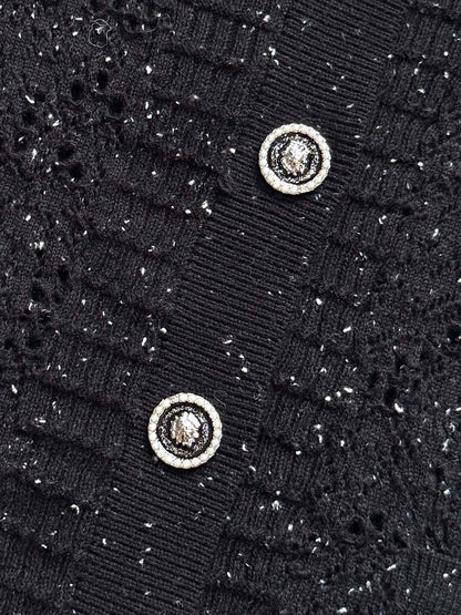 CC 25 Cardigan Black Wool