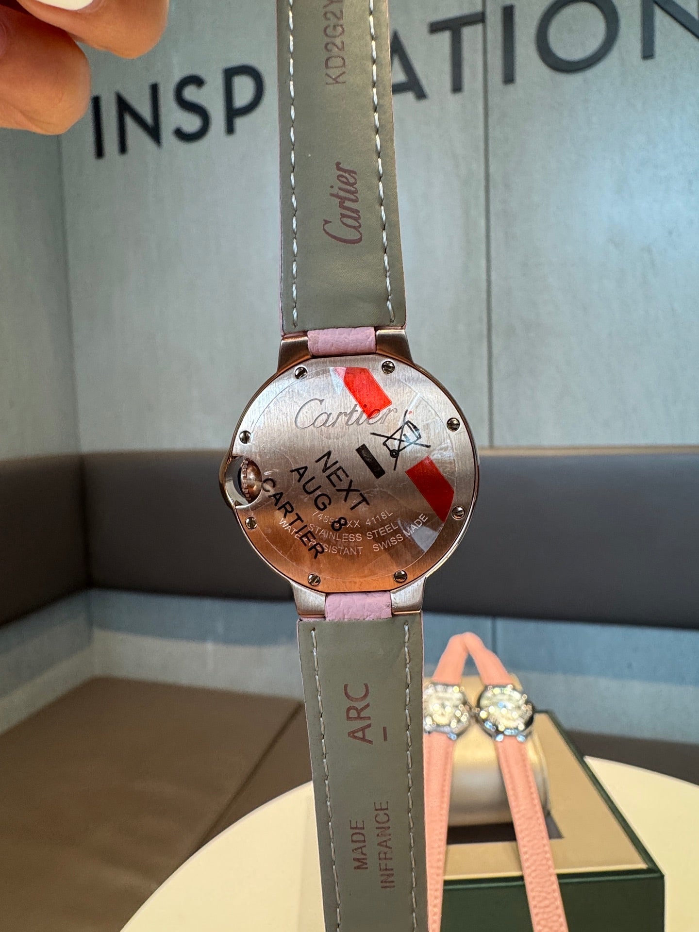 Cartier Bleu Balloon 33mm Pink Gold White Dial