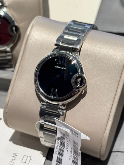 Cartier Bleu Balloon 33mm Quartz Silver