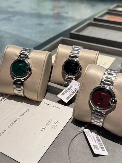 Cartier Bleu Balloon 33mm Quartz Silver
