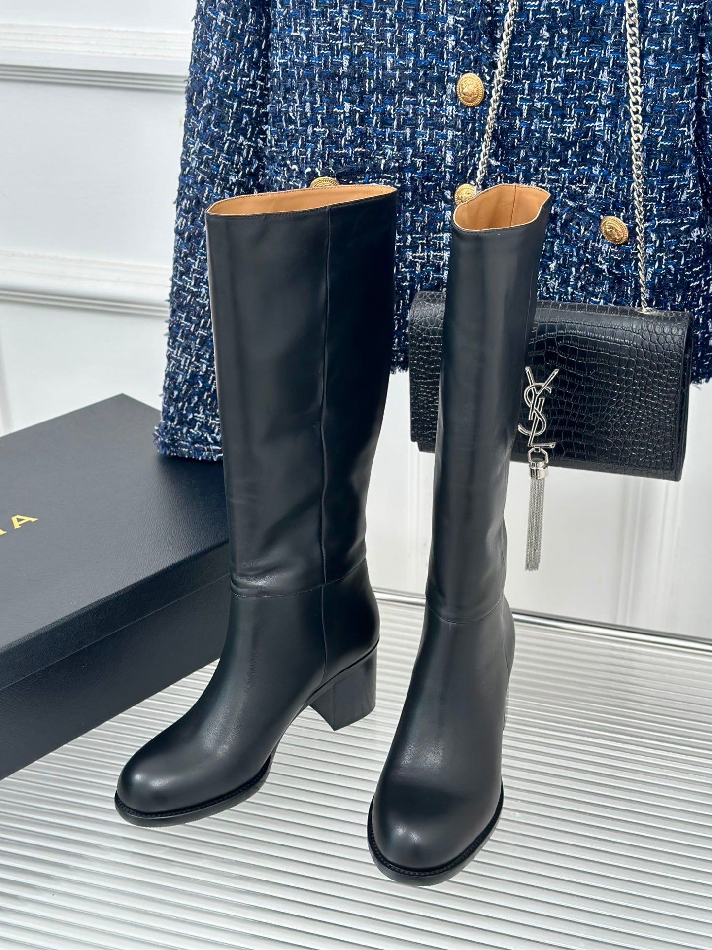 Alaila High Boots In Black Cowhdie 894440