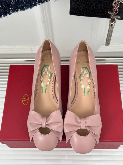 Bowow Pumps In Kidskin 40mm Light Pink Lambskin 989186