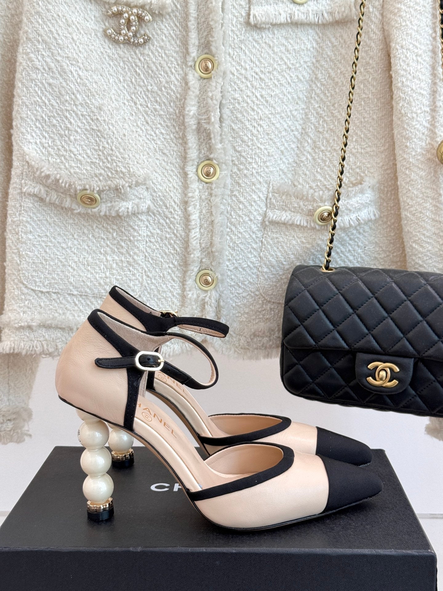 CC 25 Slingback Black Lambskin 308655