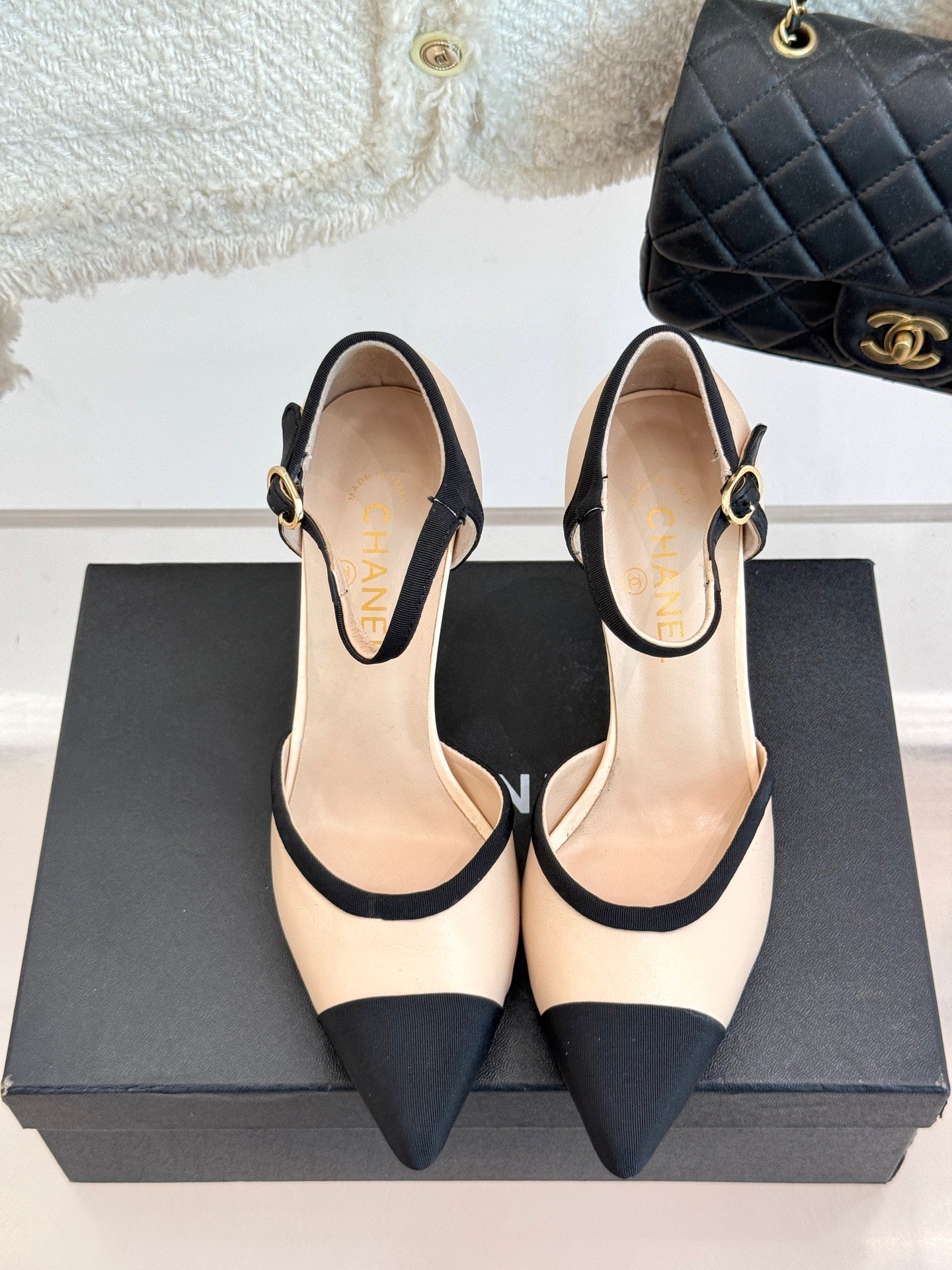 CC 25 Slingback Black Lambskin 308655