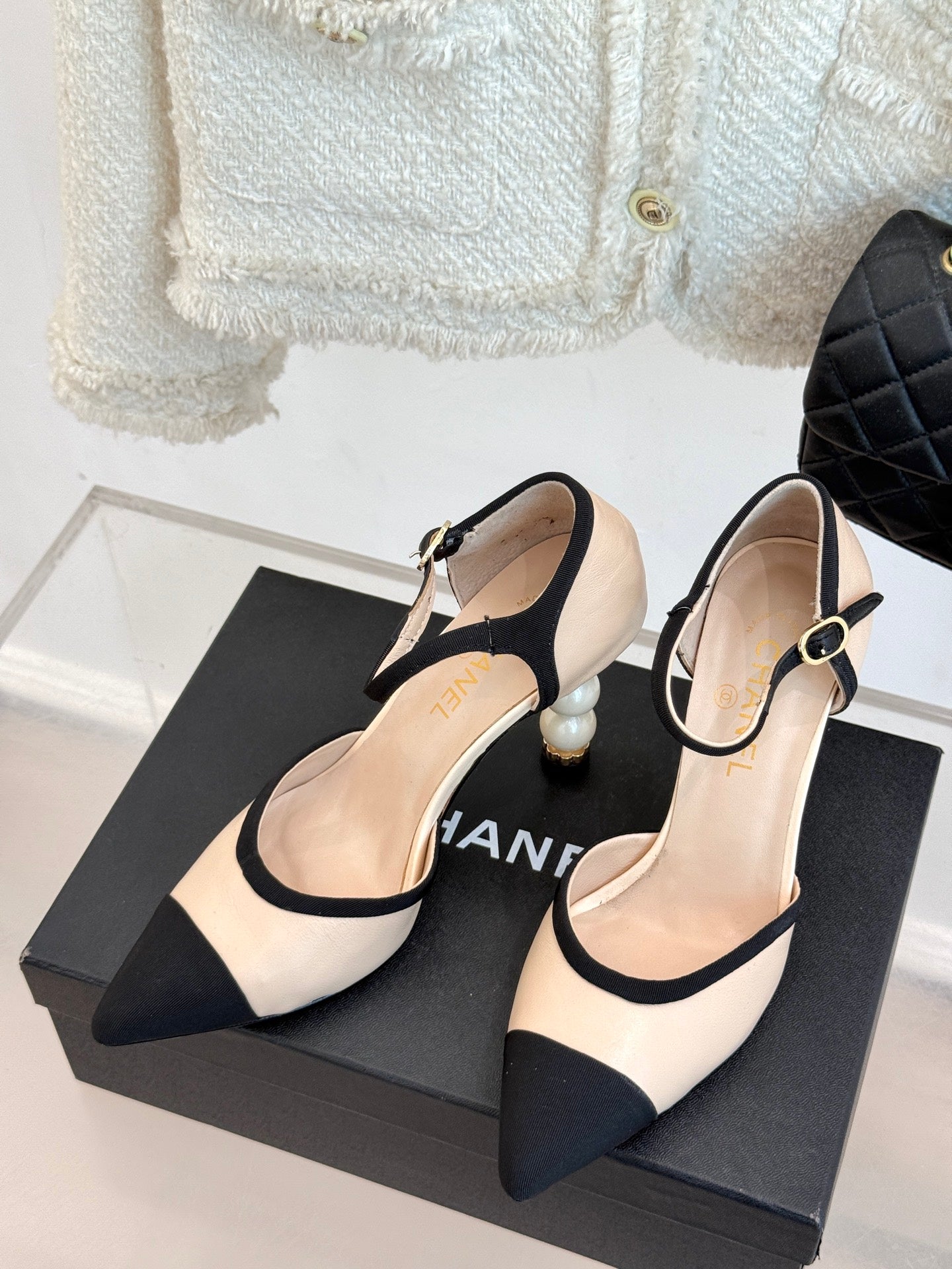 CC 25 Slingback Black Lambskin 308655