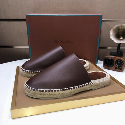 LP SEASIDE WALK MULE CHOCOLATE CALFSKIN