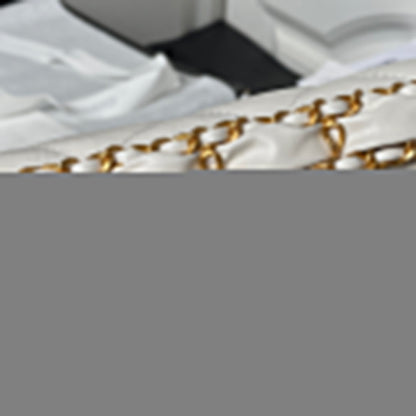 cc 23k 13,5cm white calfskin gold hardware
