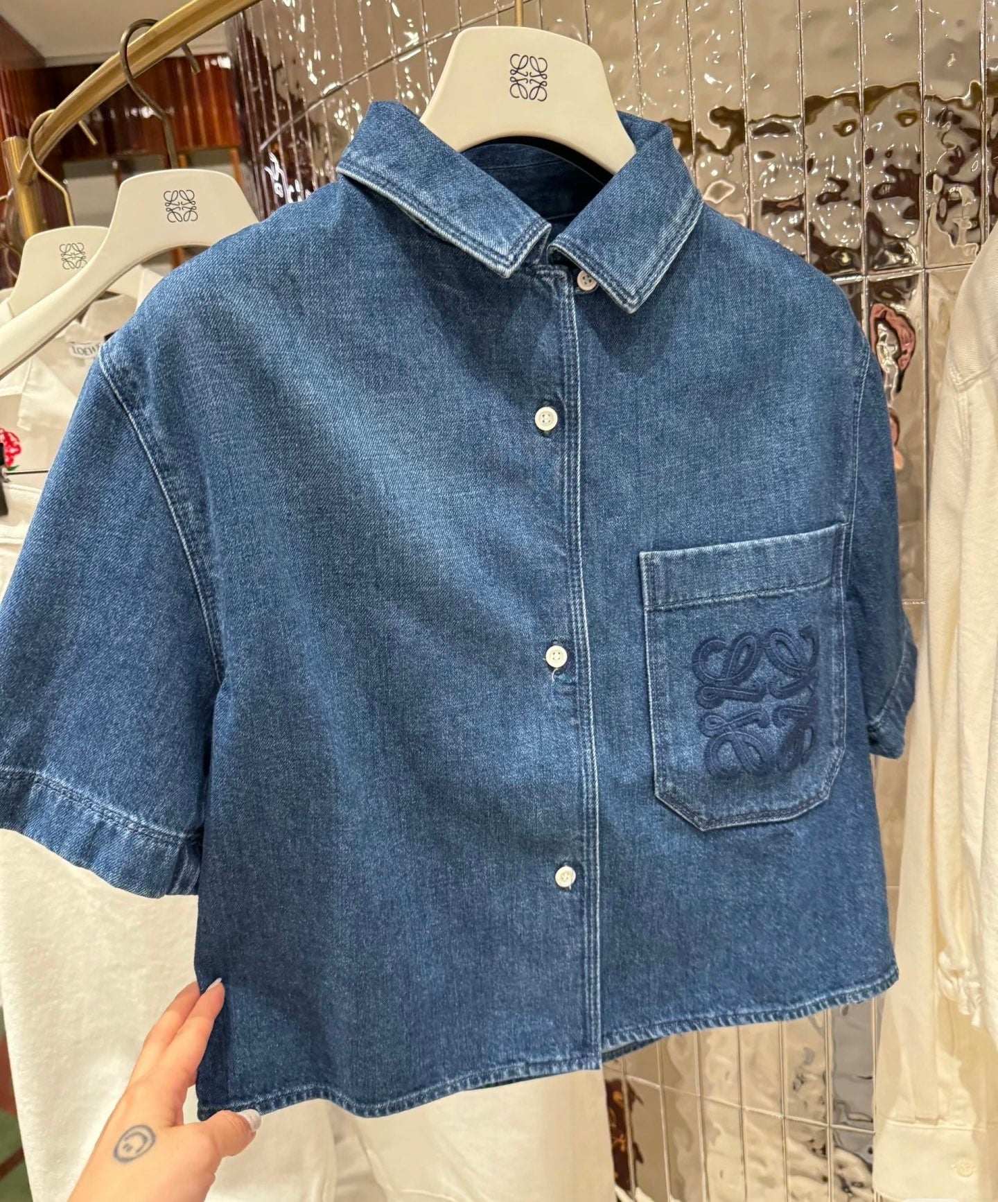 Loewe Denim Shirt Jacket Blue Cotton