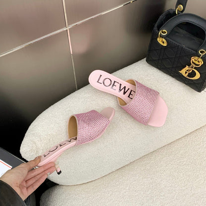Loewe Petal Mule Multicolor Sheep and Diamond 246563