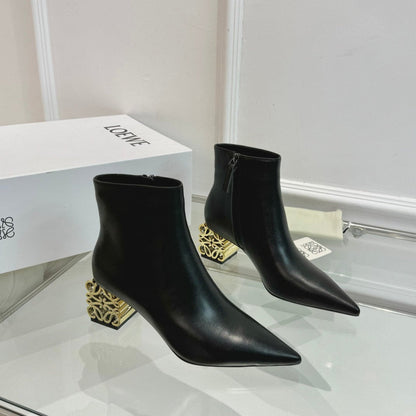 Loewe Anagram heel boot black calfskin