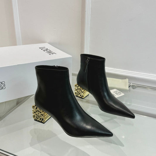 Loewe Anagram heel boot black calfskin