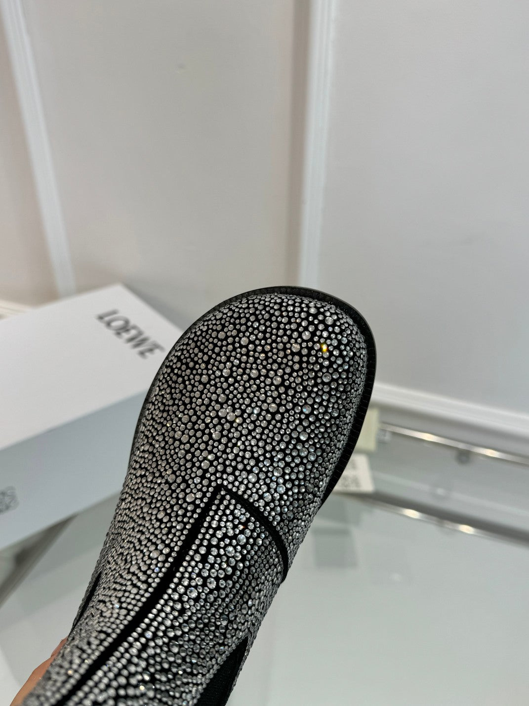 Loewe Chelsea boots diamond black cowhide