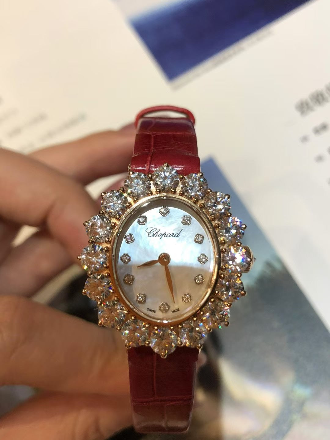 LHeure Du Diamant 27mm Diamond MOP Pearl Dial