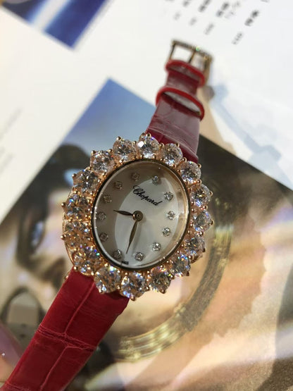 LHeure Du Diamant 27mm Diamond MOP Pearl Dial
