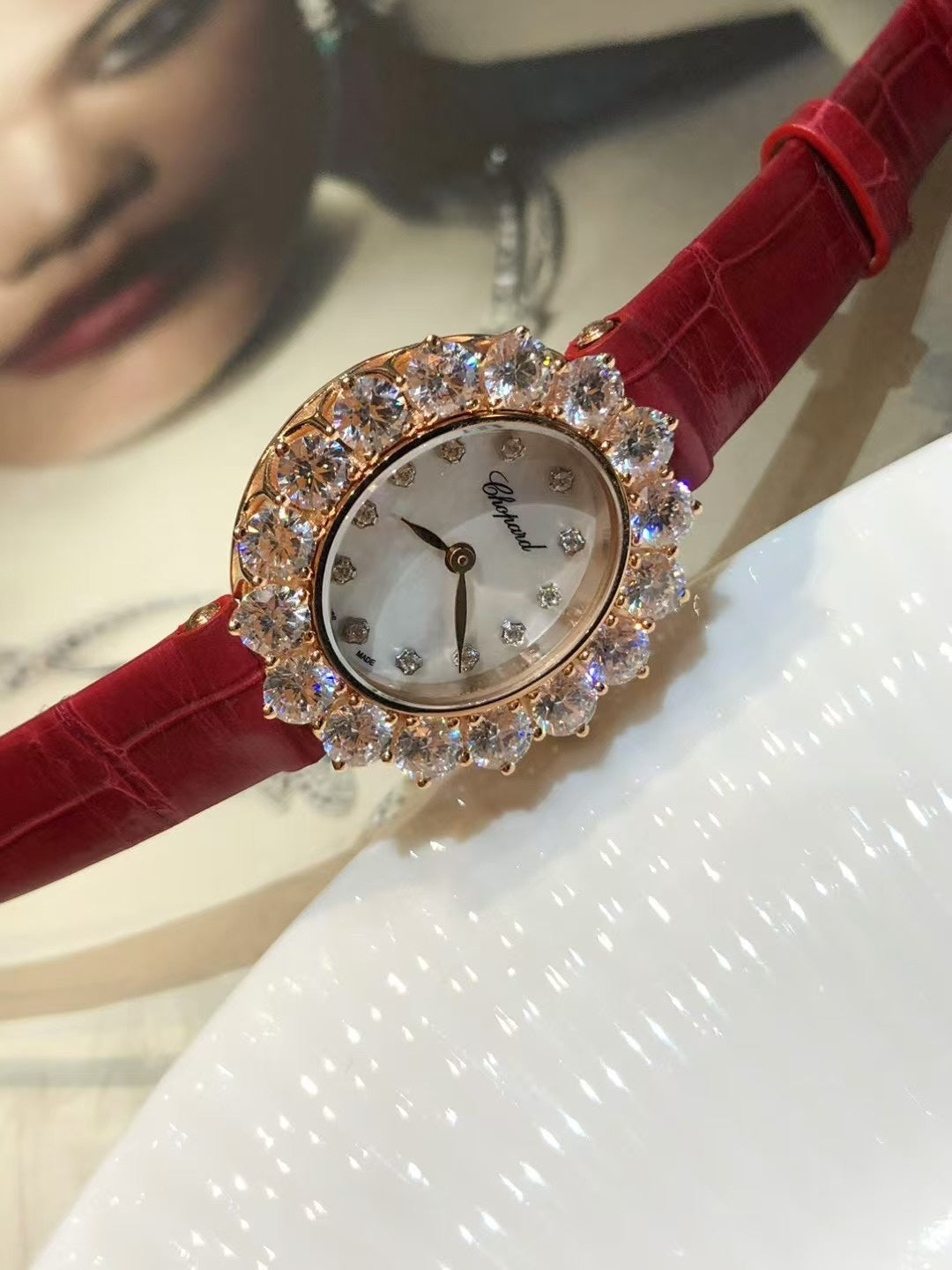 LHeure Du Diamant 27mm Diamond MOP Pearl Dial