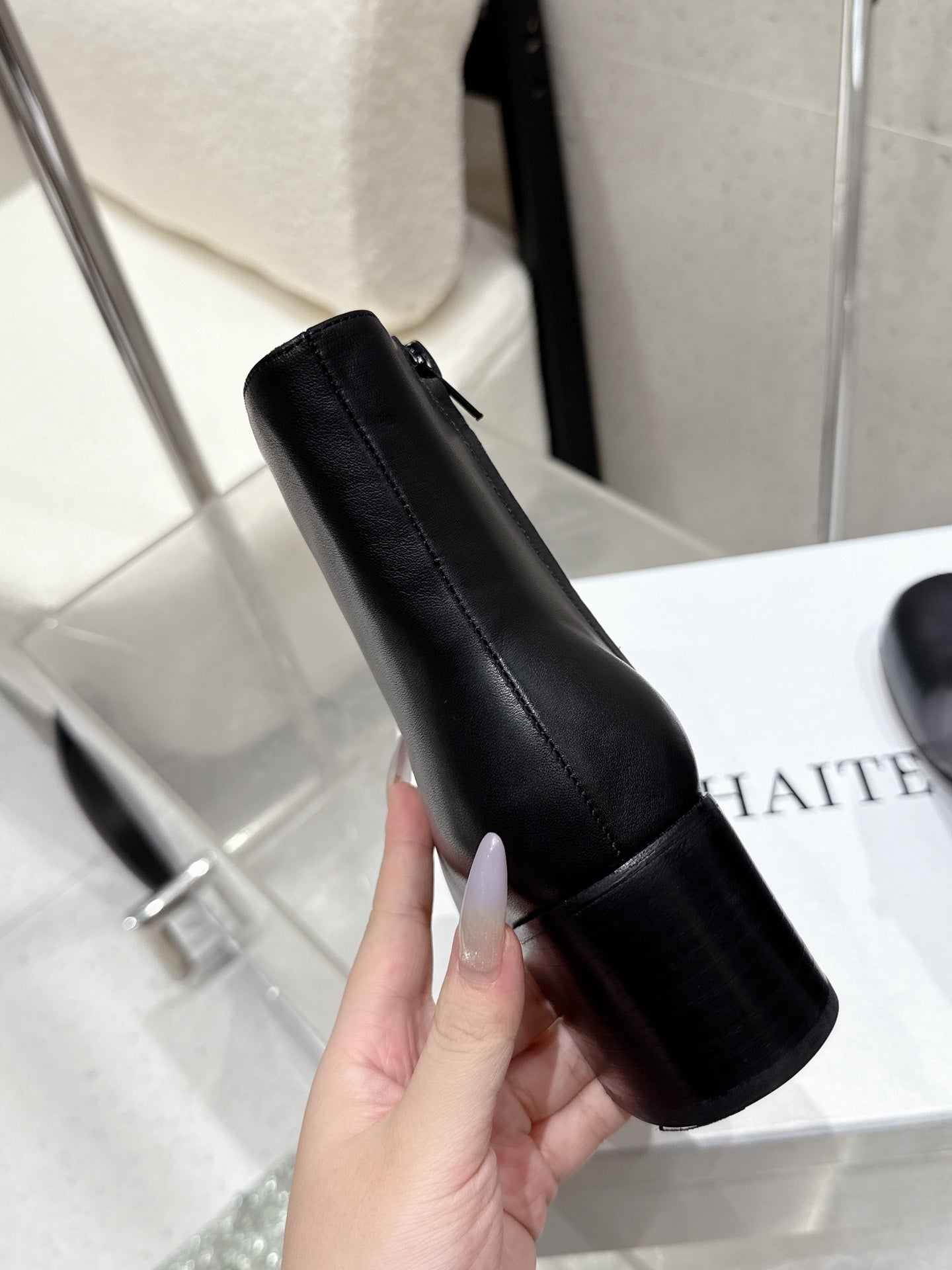 Loewe 25 ankle boots black cowhide
