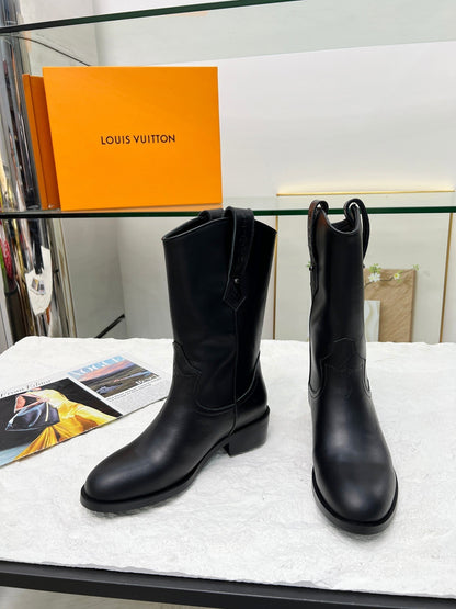LV Rider Boot Black Cowhide