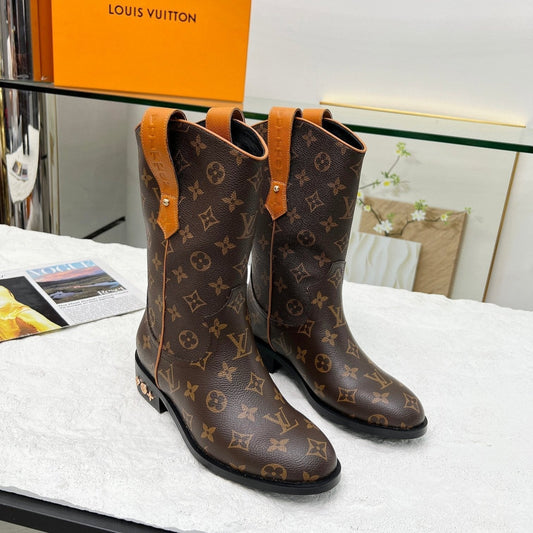 LV Rider Boot Dark Brown Monogram Cowhide