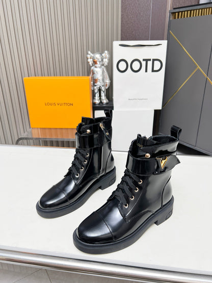 LV Citizen Boots Glossy Black Cowhide