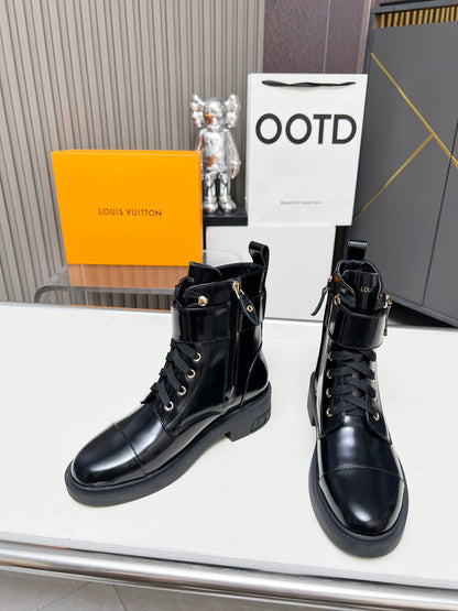 LV Citizen Boots Glossy Black Cowhide