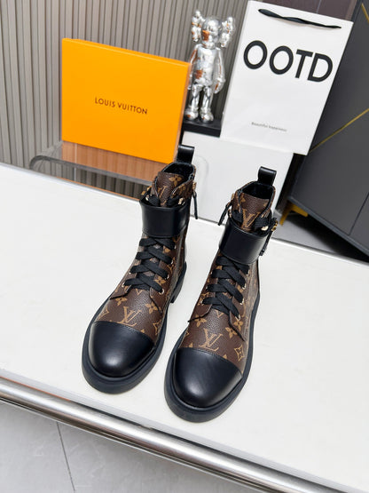 LV Citizen Boots Dark Brown Monogram Cowhide